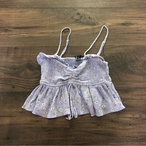 DONATING 1/9, LAST CHANCE TO PURCHASE! cropped forever 21 floral cinch top